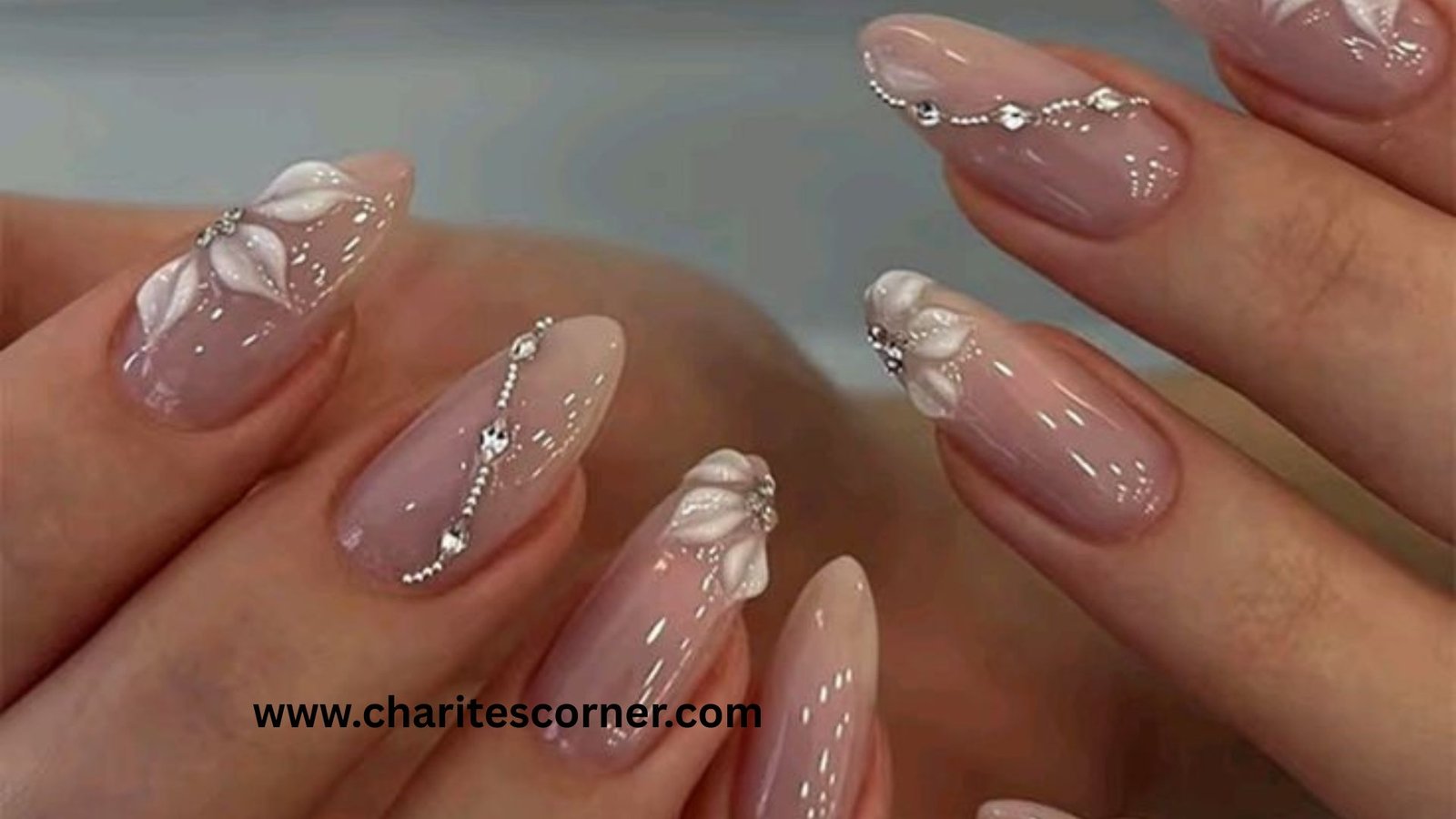 this is a Glossy Nude with Floral Touch
